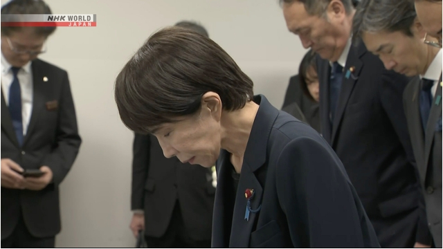 Премьер-министр Японии посетила регион, пострадавший от стихийных бедствий