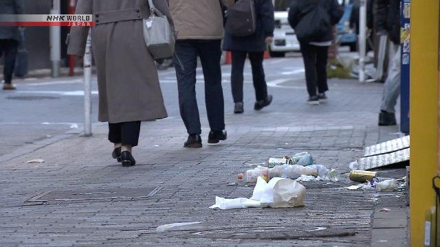 В районе Сибуя в Токио вводятся новые меры по борьбе с мусором, предусматривающие штрафы